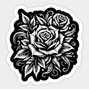 roses art tattoo Sticker